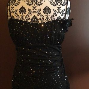 Sparkly little black dress